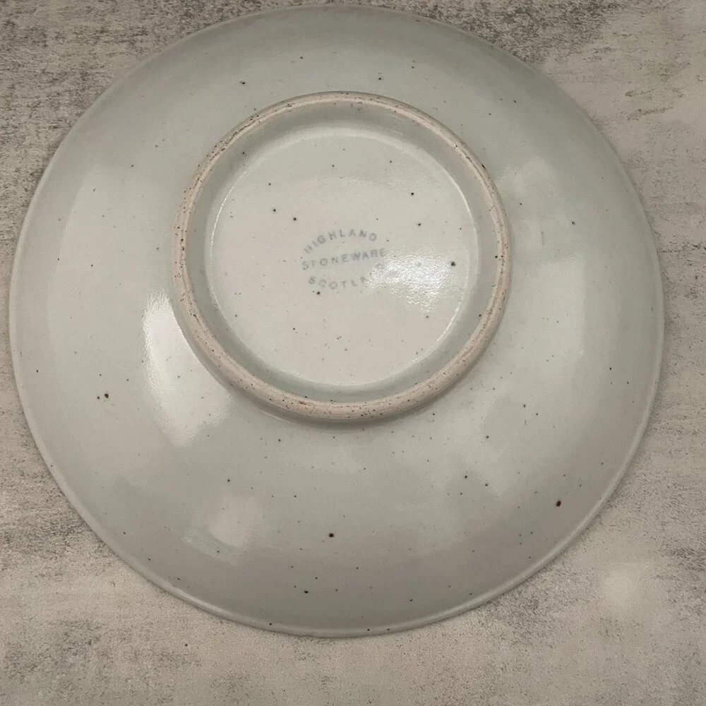 Vintage Highland Stoneware Scotland Hand Painted Floral 11.5